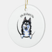 Siberian Husky IAAM Keramikornament (Links)