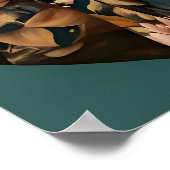 Siberian Husky In Suit Poster, Husky Portrait Poster (Ecke)