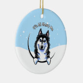 Siberian Husky its all About Me Christmas Keramik Ornament (Rechts)
