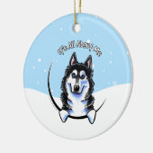 Siberian Husky its all About Me Christmas Keramik Ornament (Links)