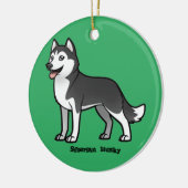 Siberian Husky Keramik Ornament (Links)