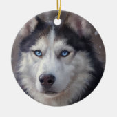 Siberian Husky Keramik Ornament (Vorne)