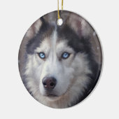 Siberian Husky Keramik Ornament (Links)