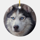 Siberian Husky Keramik Ornament (Hinten)