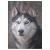 Siberian Husky Klemmbrett (Rückseite)