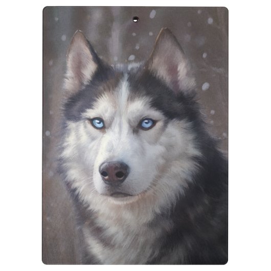 Siberian Husky Klemmbrett (Rückseite)