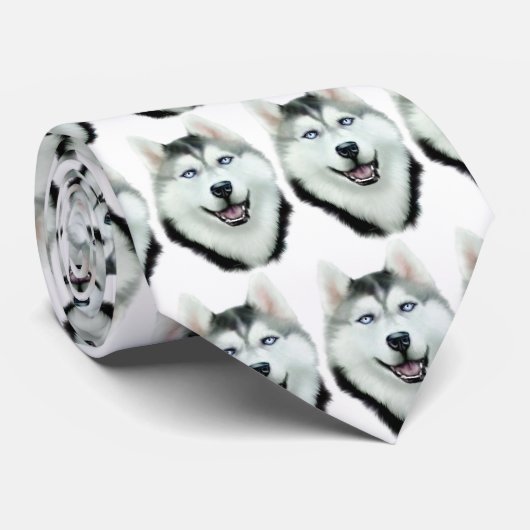 Siberian Husky Krawatte (Gerollt)