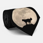 Siberian Husky Krawatte Stilvoll Husky Moon Neckti (Gerollt)