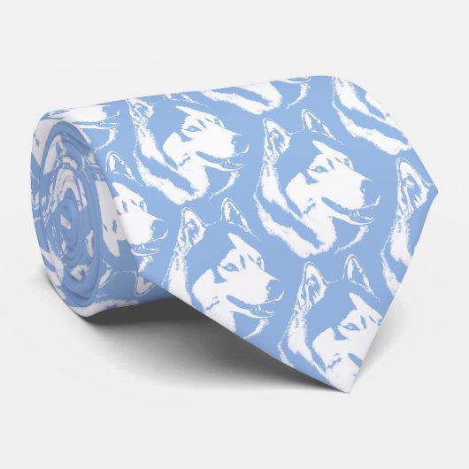 Siberian Husky Krawatte Stilvolle Alaskan Malamute (Gerollt)