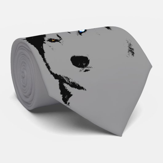 Siberian Husky Krawatte Stilvolle Alaskan Malamute (Gerollt)