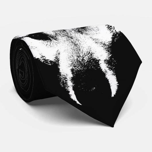 Siberian Husky Krawatte Stilvolle Wild Dog Wolf Pu (Gerollt)