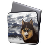 Siberian Husky Laptop Sleeve (Vorderseite Links)