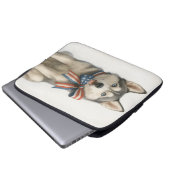 Siberian Husky Laptop Sleeve (Vorne Knopf)