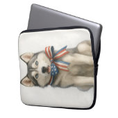 Siberian Husky Laptop Sleeve (Vorderseite Links)