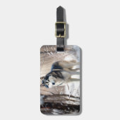 Siberian Husky Lass es Weihnachten schneejang Gepäckanhänger (Vorderseite vertikal)