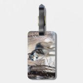 Siberian Husky Lass es Weihnachten schneejang Gepäckanhänger (Rückseite vertikal)