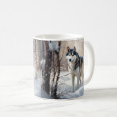 Siberian Husky Lass es Weihnachten schneejang Kaffeetasse (VorderseiteRechts)