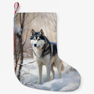Siberian Husky Lass es Weihnachten schneejang Kleiner Weihnachtsstrumpf