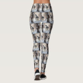 Siberian Husky Lass es Weihnachten schneejang Leggings (Rückseite)
