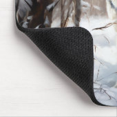 Siberian Husky Lass es Weihnachten schneejang Mousepad (Ecke)