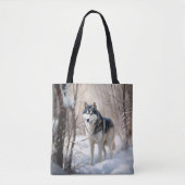 Siberian Husky Lass es Weihnachten schneejang Tasche (Vorderseite)