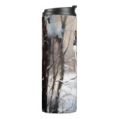 Siberian Husky Lass es Weihnachten schneejang Thermosbecher (Nach links gedreht)