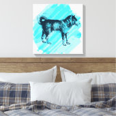 Siberian Husky Leinwanddruck (Insitu (Schlafzimmer))