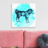 Siberian Husky Leinwanddruck (Insitu (Wohnzimmer))
