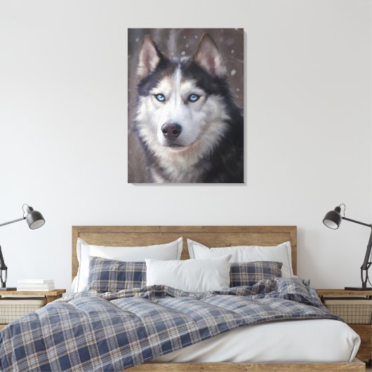 Siberian Husky Leinwanddruck (Insitu (Schlafzimmer))