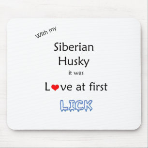 Siberian Husky Lick Design Mousepad