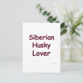 Siberian Husky Lover Postkarte (Stehend Vorderseite)