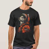 Siberian Husky Lovers Dog Astronaut In The Space T-Shirt (Vorderseite)