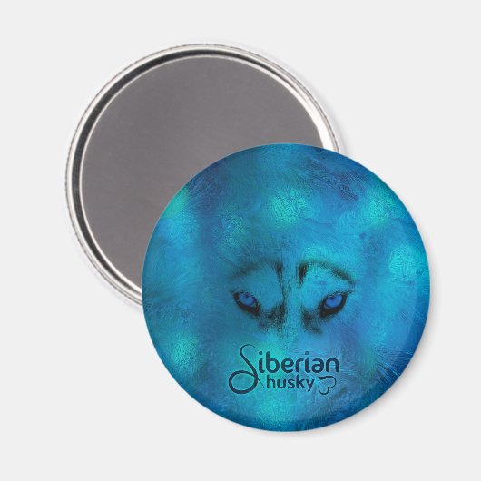 Siberian Husky Magnet (Vorderseite/Rückseite)