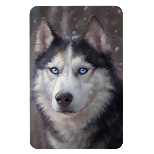 Siberian Husky Magnet (Vertikal)