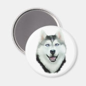 Siberian Husky Magnet (Vorderseite/Rückseite)
