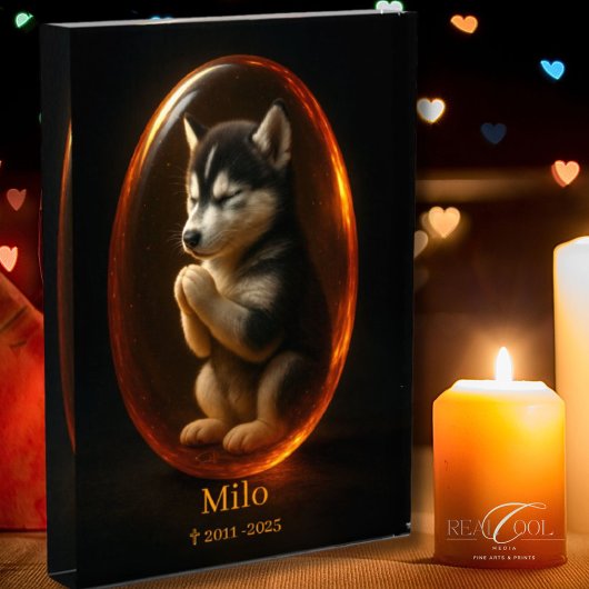 Siberian Husky Memorial Photo Block