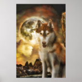 SIBERIAN HUSKY MOON KINGDOM POSTER (Vorne)