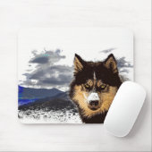 Siberian Husky Mouse Pad Mousepad (Mit Mouse)