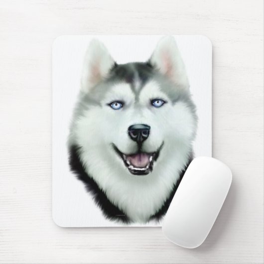 Siberian Husky Mousepad (Mit Mouse)