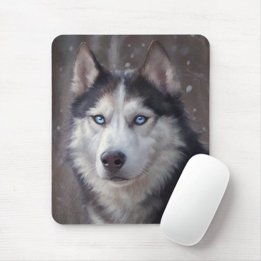 Siberian Husky Mousepad (Mit Mouse)
