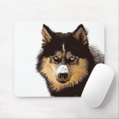 Siberian Husky Mousepad (Mit Mouse)