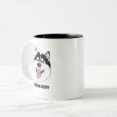 SIBERIAN HUSKY mugs Zweifarbige Tasse (Vorderseite Links)