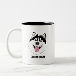 SIBERIAN HUSKY mugs Zweifarbige Tasse