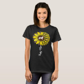 Siberian Husky Mum For Women Sunflower Husky Mum D T-Shirt (Vorne ganz)