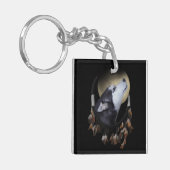 Siberian Husky Mystical Dreamcatcher Schlüsselanhänger (Vorderseite links)