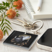 Siberian Husky Mystical Dreamcatcher Schlüsselanhänger (Vorderseite rechts)