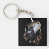 Siberian Husky Mystical Dreamcatcher Schlüsselanhänger (Vorderseite)