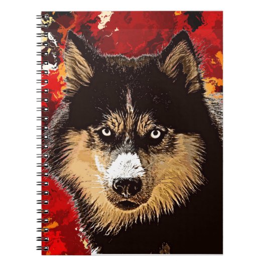 Siberian Husky Notebook Notizblock (Vorderseite)