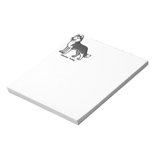 Siberian Husky Notizblock (Rotiert)