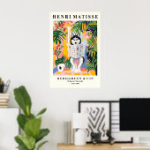 Siberian Husky on Toilet Art - Matisse Style Poster (Heimbüro)